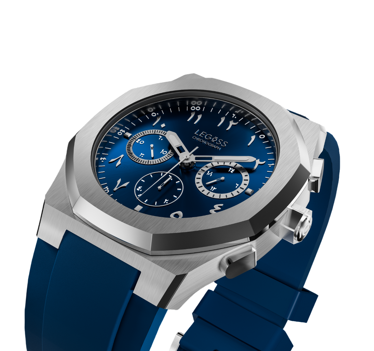LEGOSS Horloge Blauw Editie Arabische Cijfers