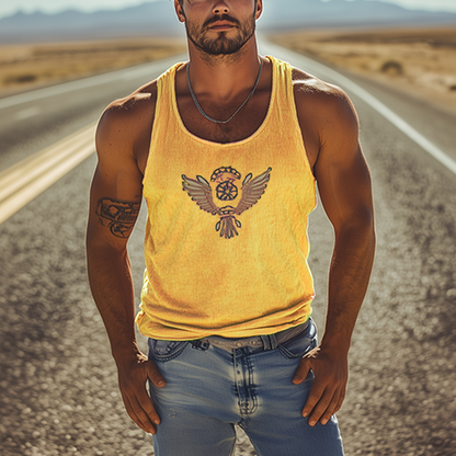 【Verzending binnen 24 uur】Heren klassieke casual Amerikaanse retro gebreide gestreepte tanktop 72799567K