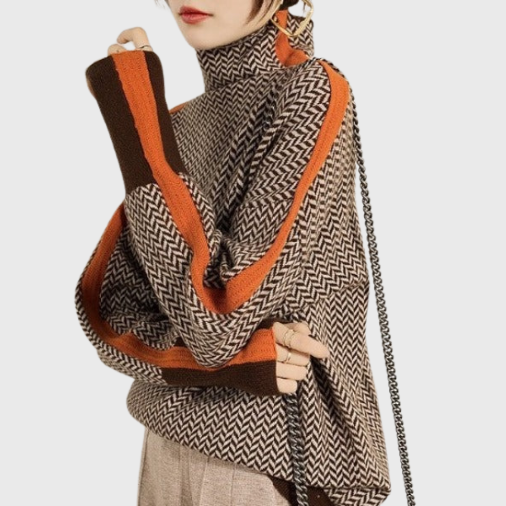 SILVIA™|HOHER KRAGEN PULLOVER