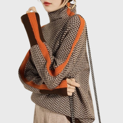 SILVIA™|HOHER KRAGEN PULLOVER