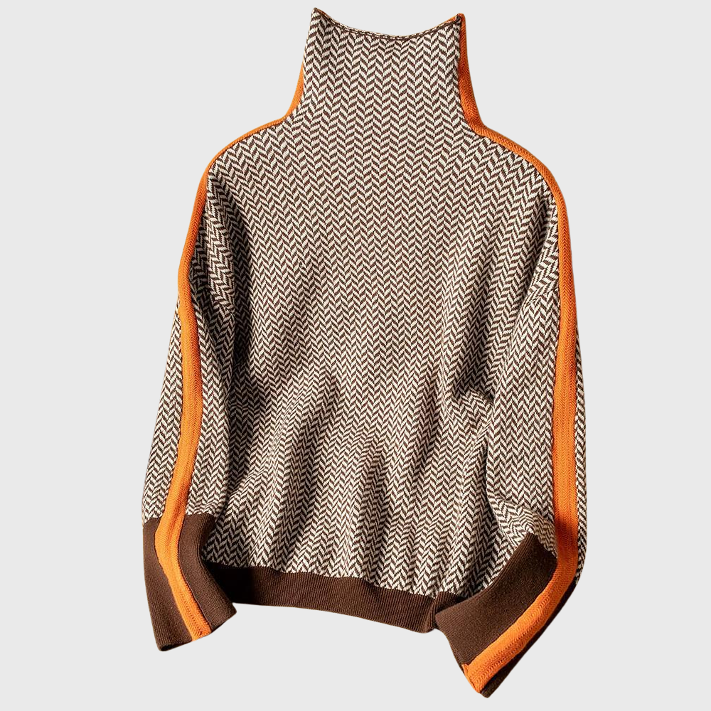SILVIA™|HOHER KRAGEN PULLOVER