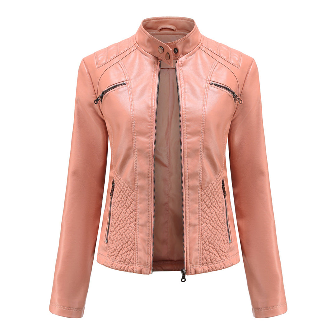 ANDRIJANA - Stilvolle Leder Sommerjacke