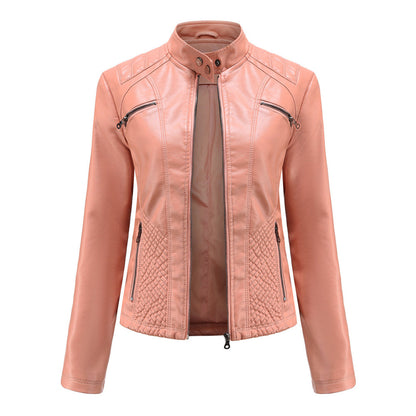 ANDRIJANA - Stilvolle Leder Sommerjacke
