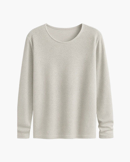Aurel | Ademend gebreid T-shirt met lange mouwen
