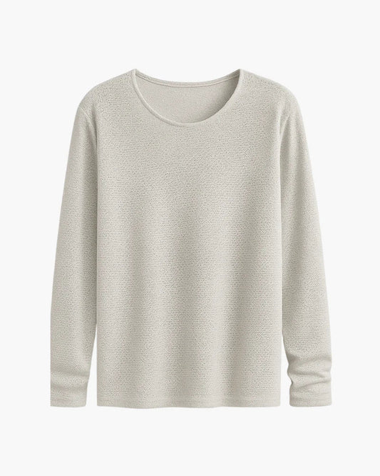 Aurel | Ademend gebreid T-shirt met lange mouwen