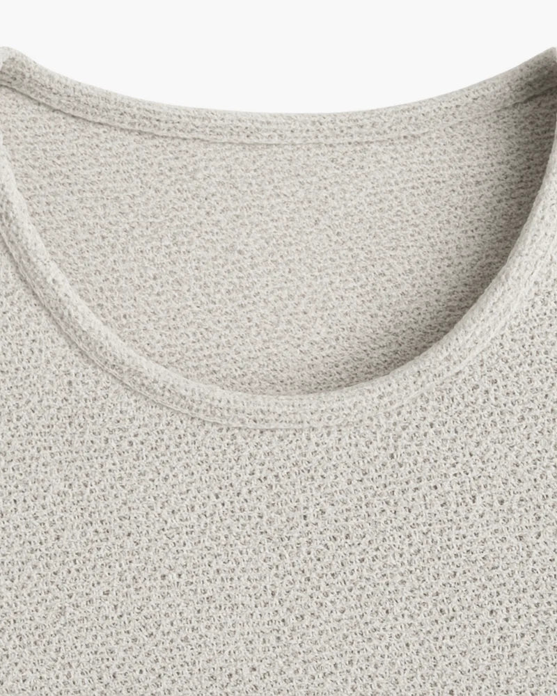Aurel | Ademend gebreid T-shirt met lange mouwen