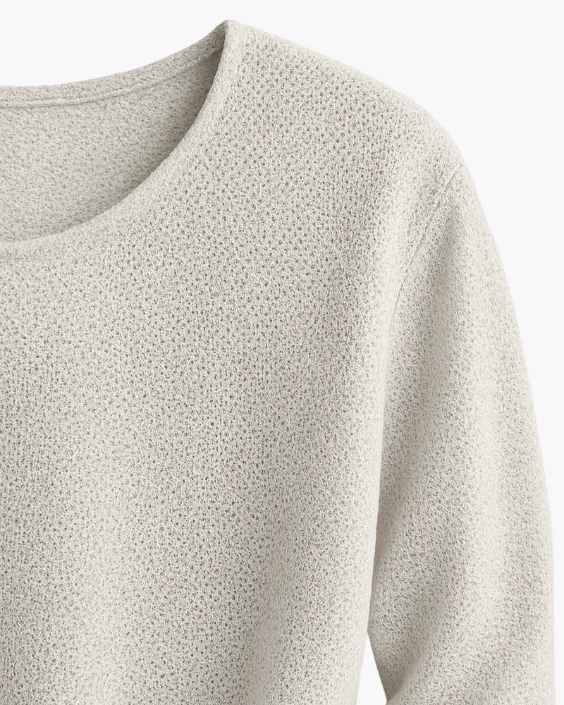 Aurel | Ademend gebreid T-shirt met lange mouwen