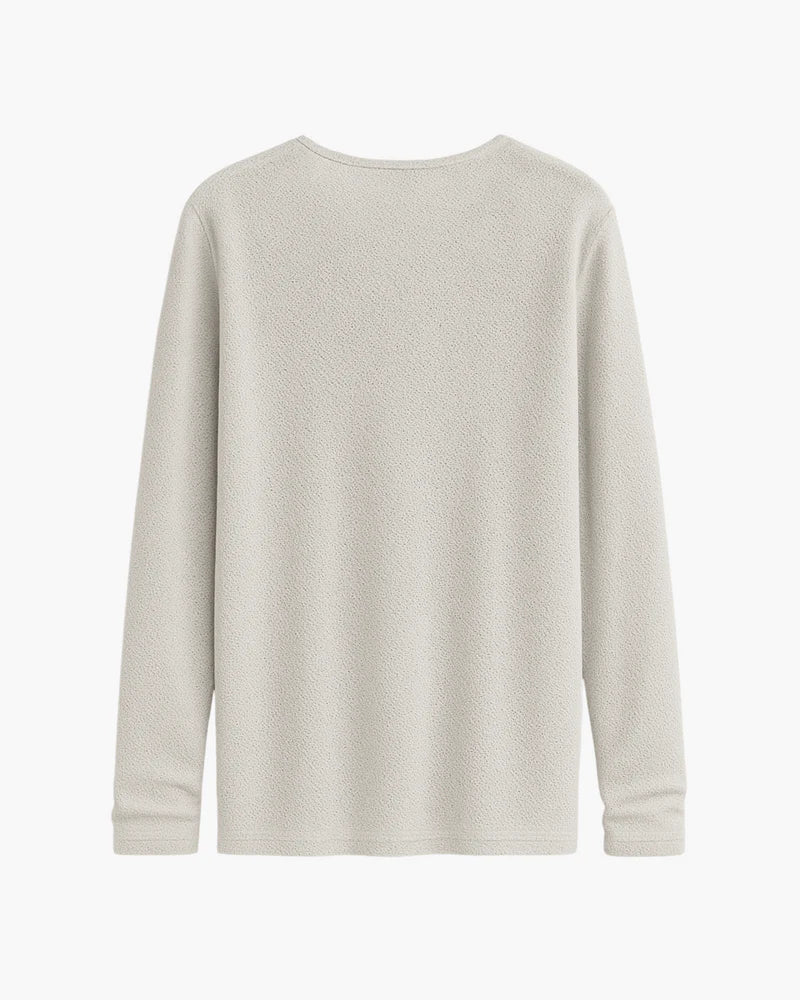 Aurel | Ademend gebreid T-shirt met lange mouwen