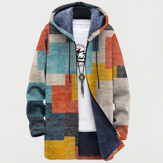 Cleo | Geometrischer Farbblock-Cardigan