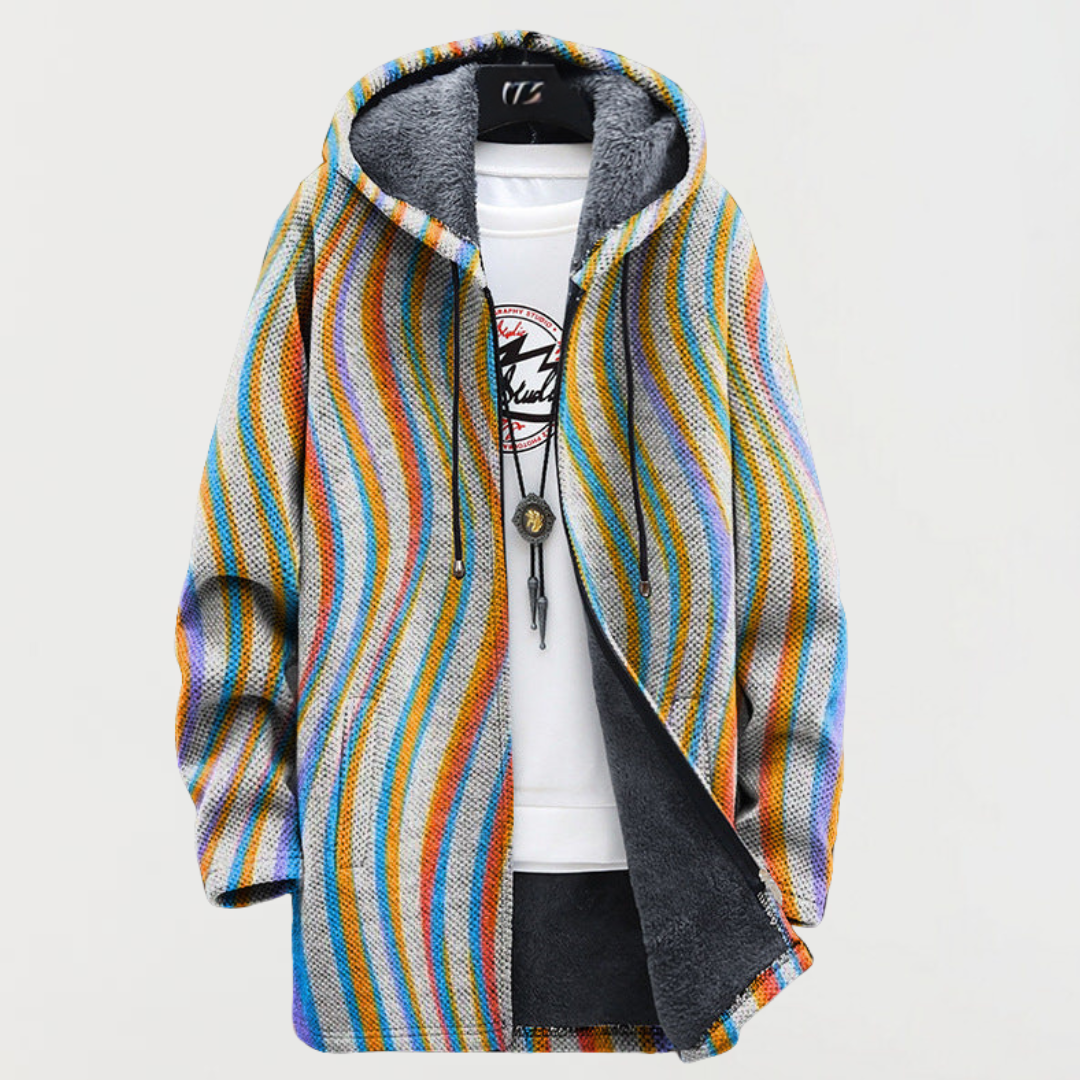 Maya | Gewervelde strepen hoodie