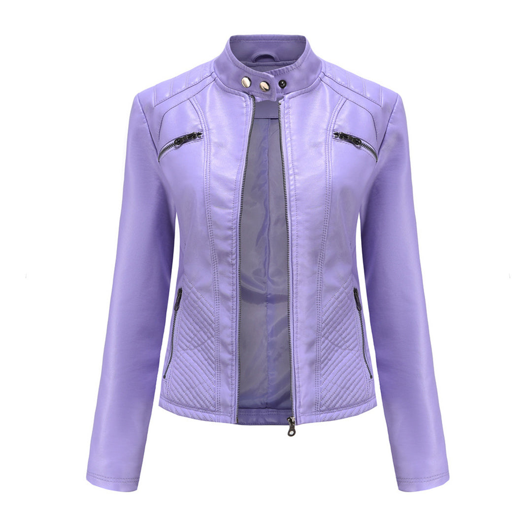ANDRIJANA - Stilvolle Leder Sommerjacke