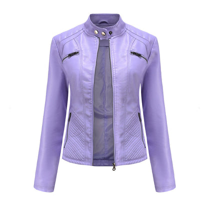ANDRIJANA - Stilvolle Leder Sommerjacke