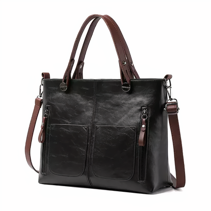 Lina™ – Vintage-inspirierte Leder-Schultertasche