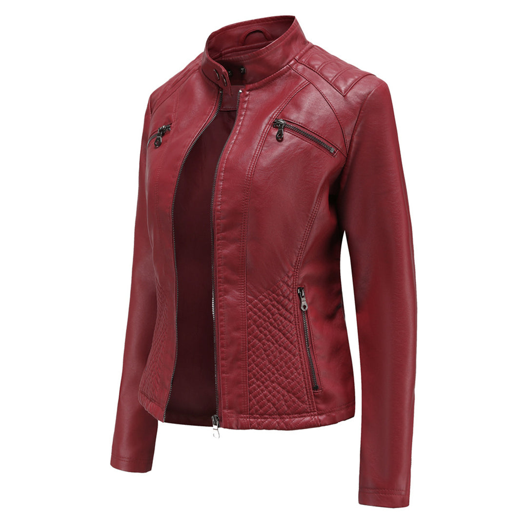 ANDRIJANA - Stilvolle Leder Sommerjacke