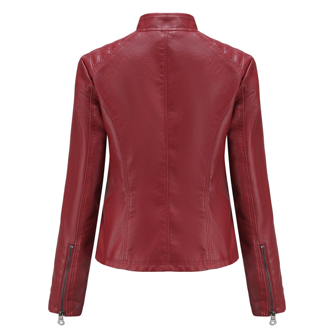 ANDRIJANA - Stilvolle Leder Sommerjacke