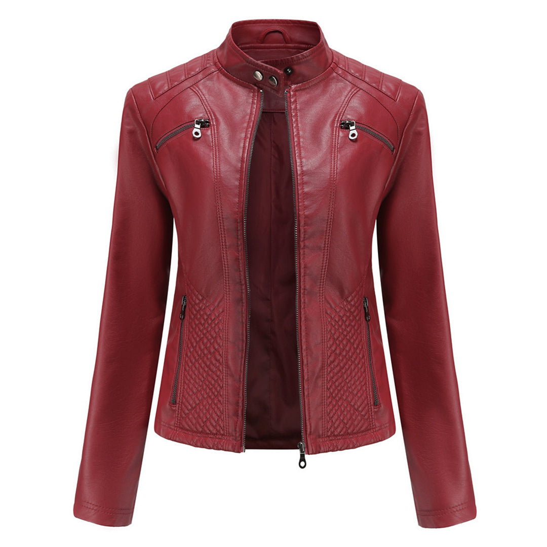 ANDRIJANA - Stilvolle Leder Sommerjacke