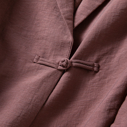 Rowan Linen Wrap Blazer