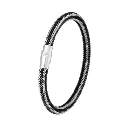 IronCore Draad Manchetknoop Armband – Punk-Geïnspireerde Eenvoudige Stijl in Niet-Vervagend Roestvrijstalen Kabel, Klassiek en Duurzaam Ontwerp voor Mannen