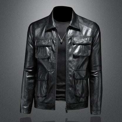 Kasper™ Tactic – Graue Utility-Jacke mit mehreren Taschen