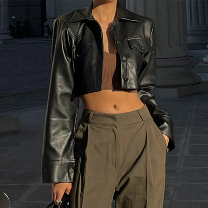Élise™ | Elegante Kunstlederjacke