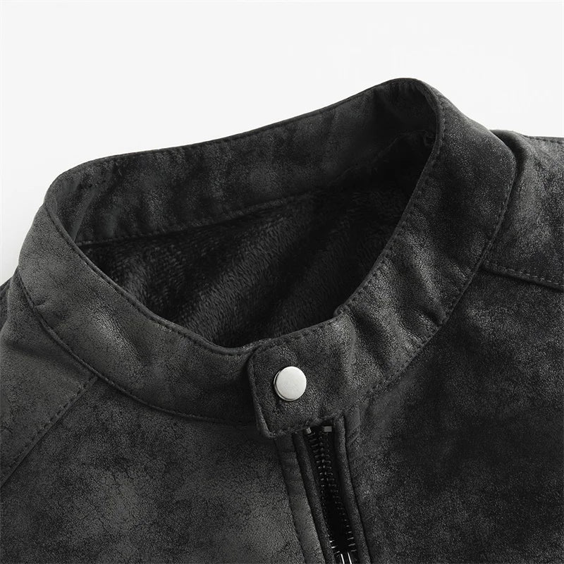 Suede-Lederjacke für Herren: Elegant und vielseitig