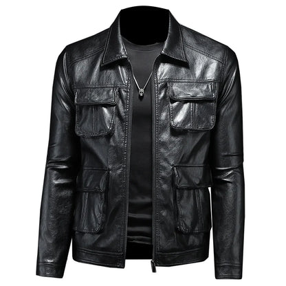Kasper™ Tactic – Graue Utility-Jacke mit mehreren Taschen