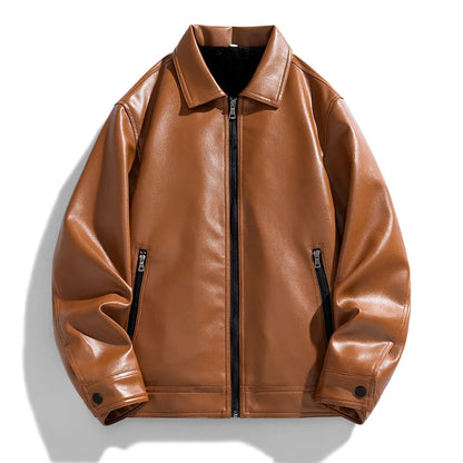 Bronco Leder-Bomberjacke