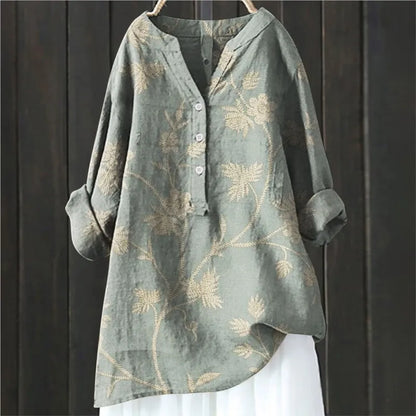 ISALINE IN LANGE BLOEMENBLOUSE