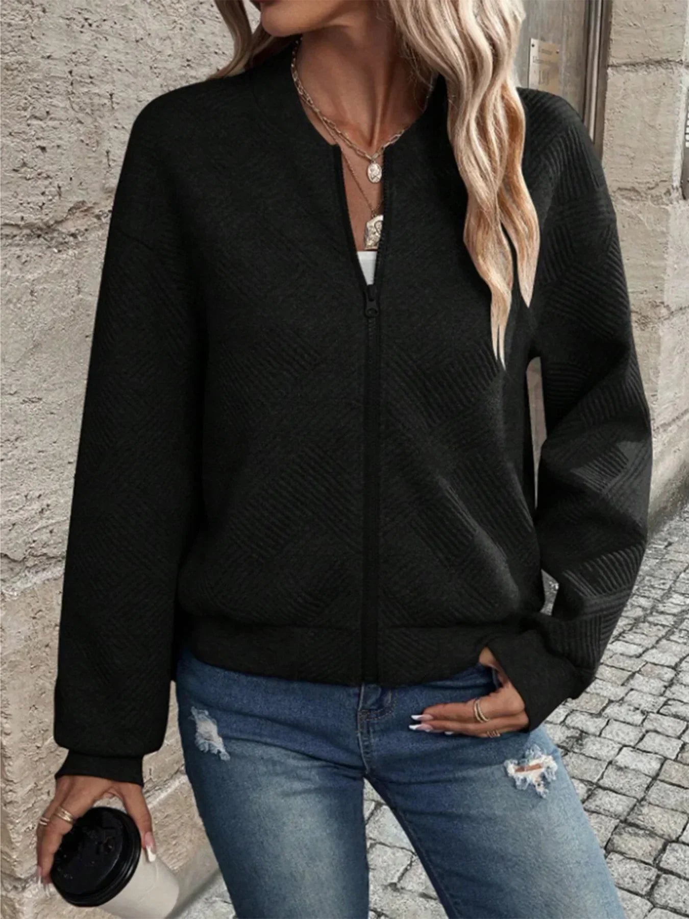 Marika™ – Strickjacke mit langen Ärmeln