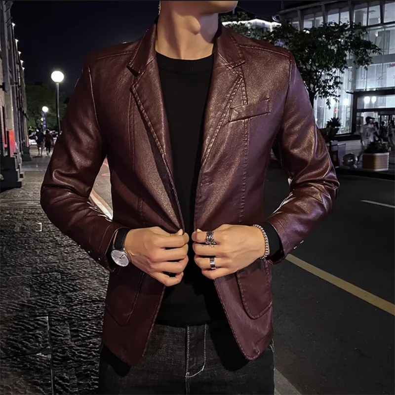 Rasmus™ Urban – Slim-Fit Blazer aus Kunstleder (mehrere Farben)