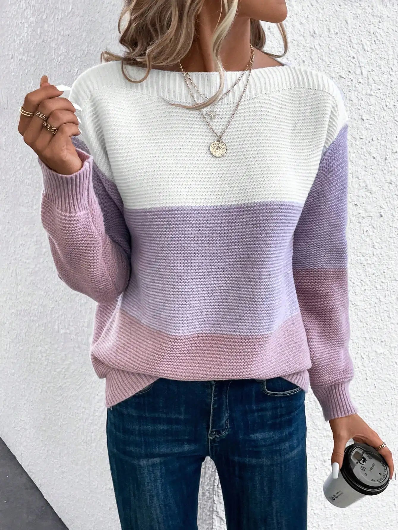 Elin - Sanfter Farbverlauf Strickpullover