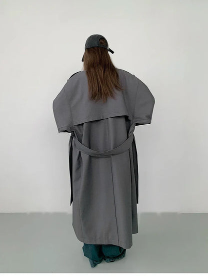 Gema Oversized Kakikleurige Trenchcoat