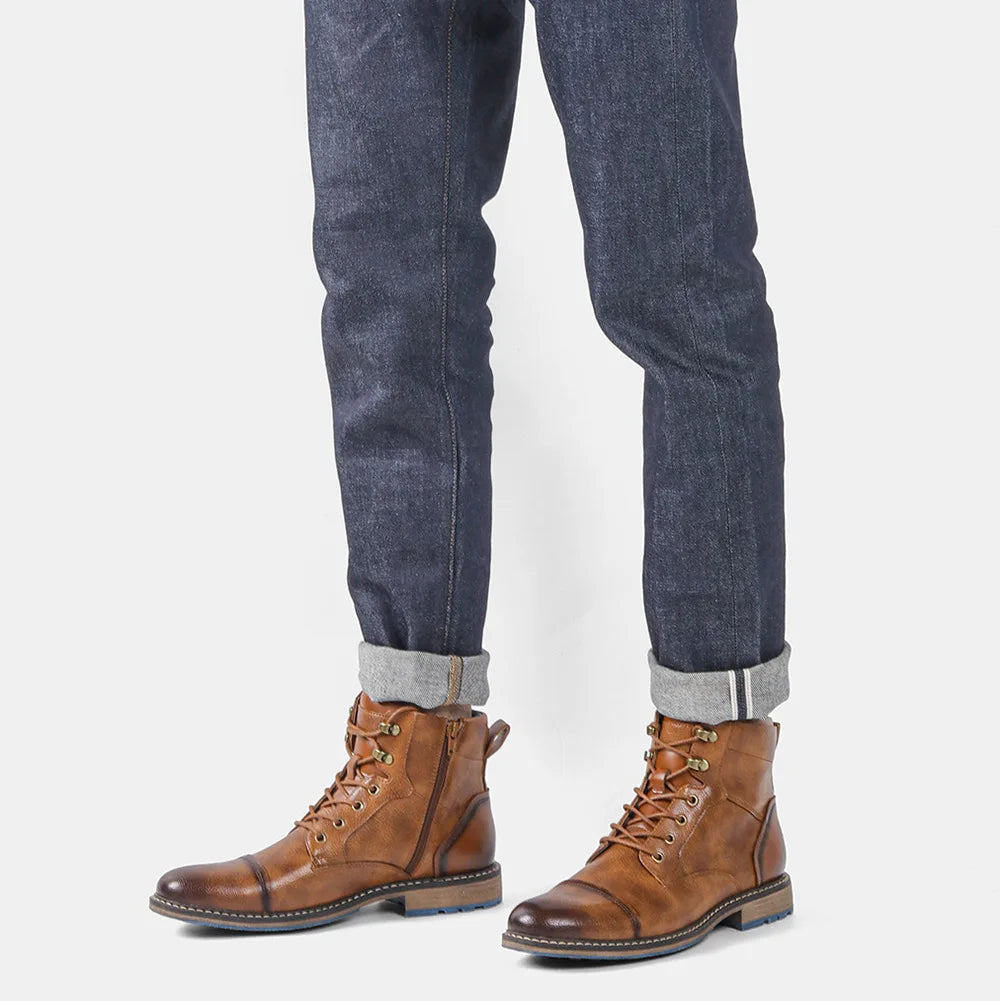 VIGGO™ | MODERNE ROBUUSTE LEREN LAARZEN VOOR HEREN