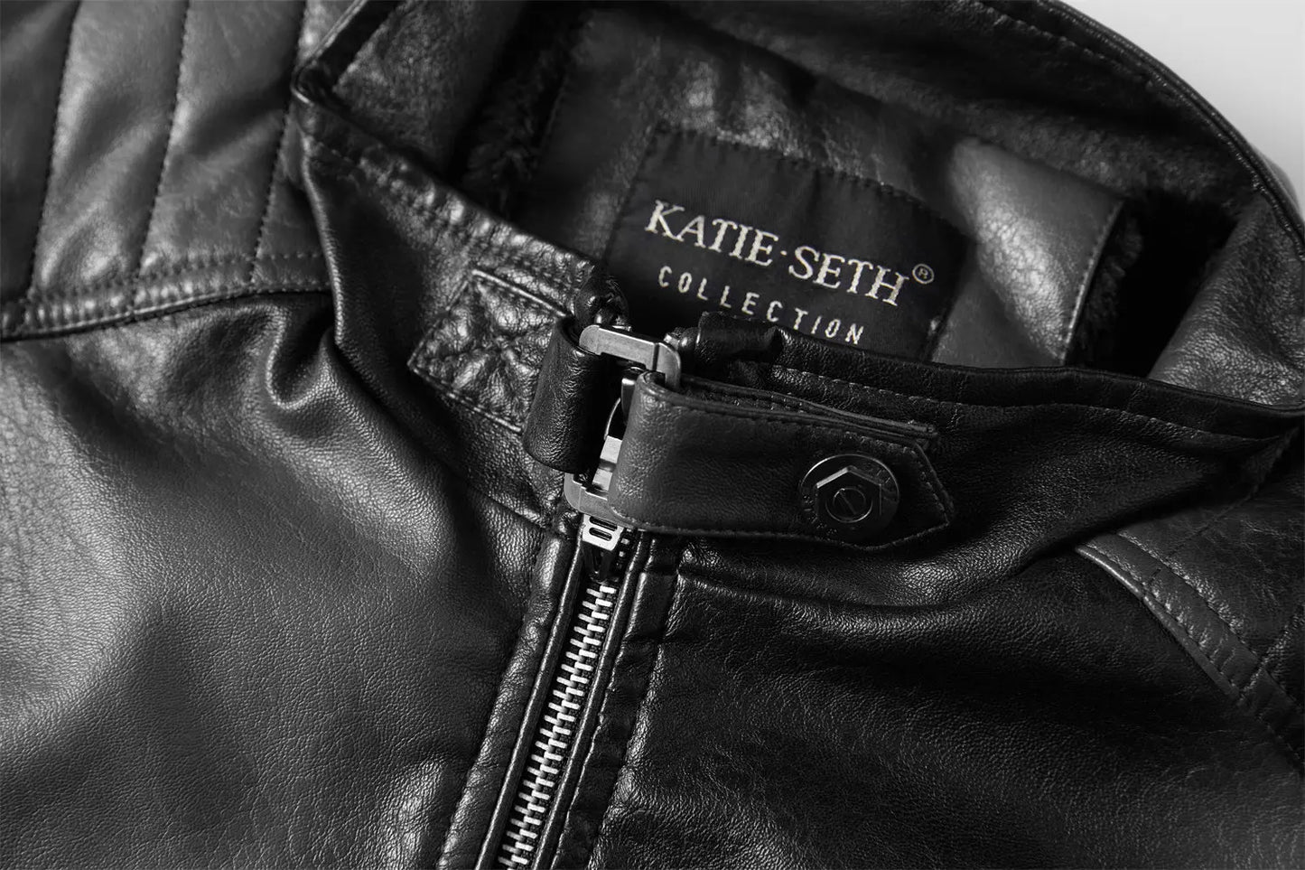 Tobias™ Rust – Rødbrun motorcykeljakke med patch-detaljer
