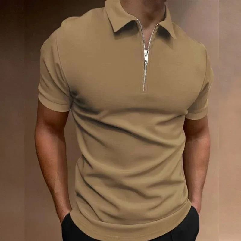 THARAH | Poloshirt met halve rits