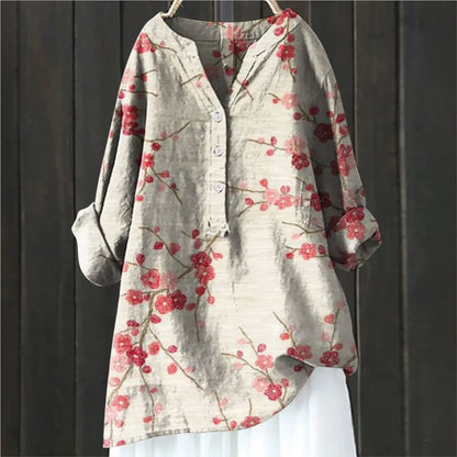 ISALINE IN LANGE BLOEMENBLOUSE