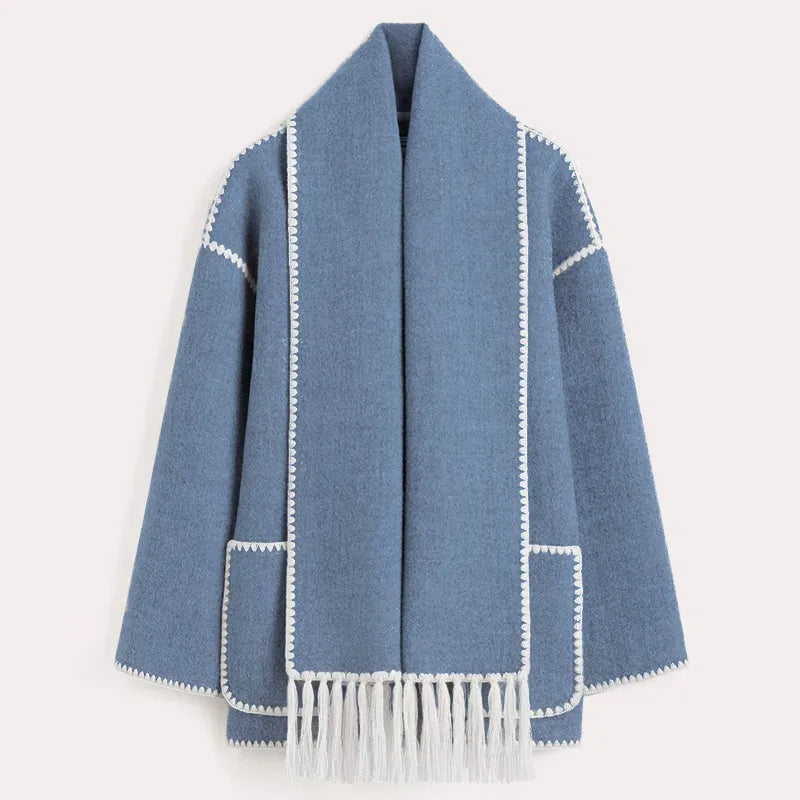 Eugénie - Chique en elegante omslagdoek met franjes