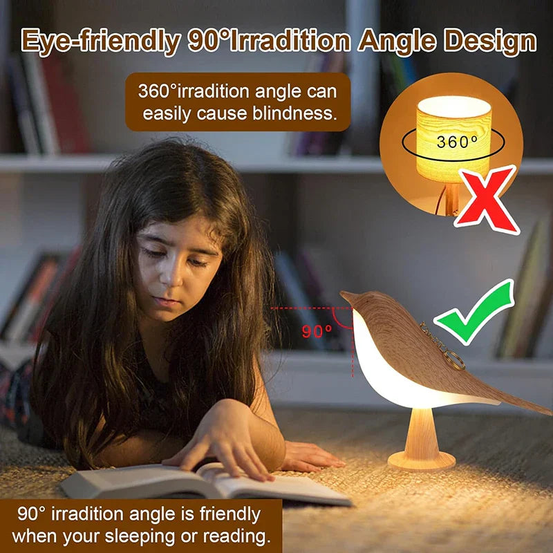 THARAH | Kleurrijke Houten Vogel Tafellamp