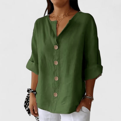 Katherine™ Elegante alledaagse blouse – Ademend comfort voor Canadese zomers