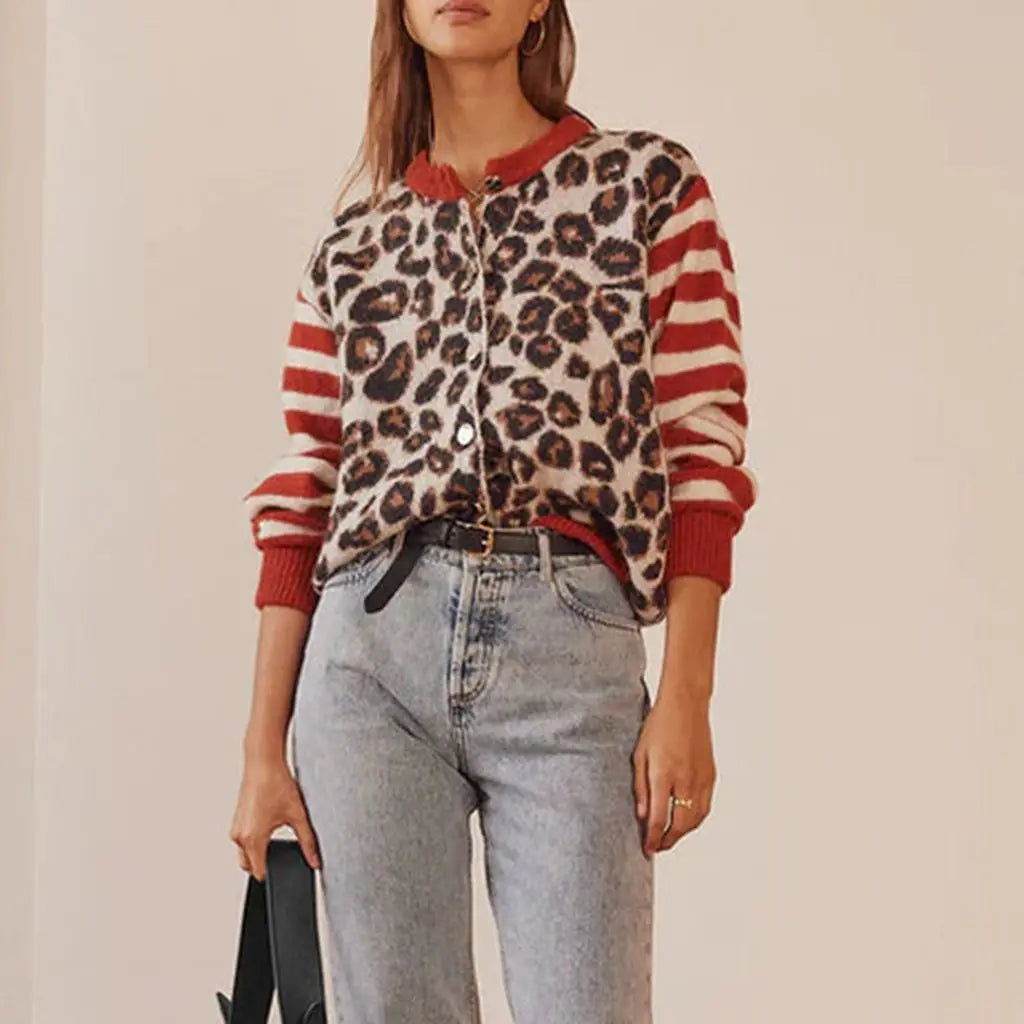 Ferocia Leopardenpullover