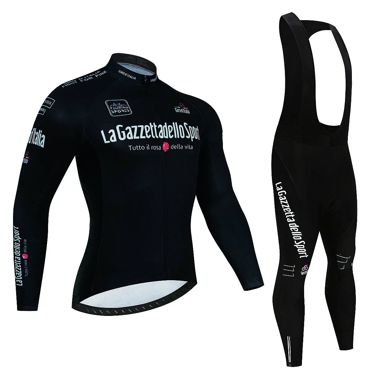 Giro d'Italia - Lange Mouwen Wielertrui Professionele Set