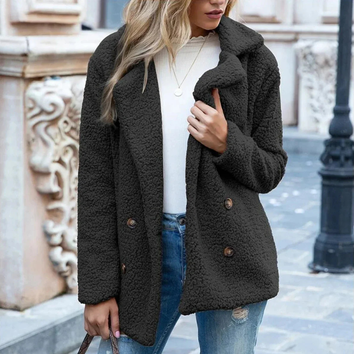 Aveline Fleecemantel – Preston Taylor Collectie