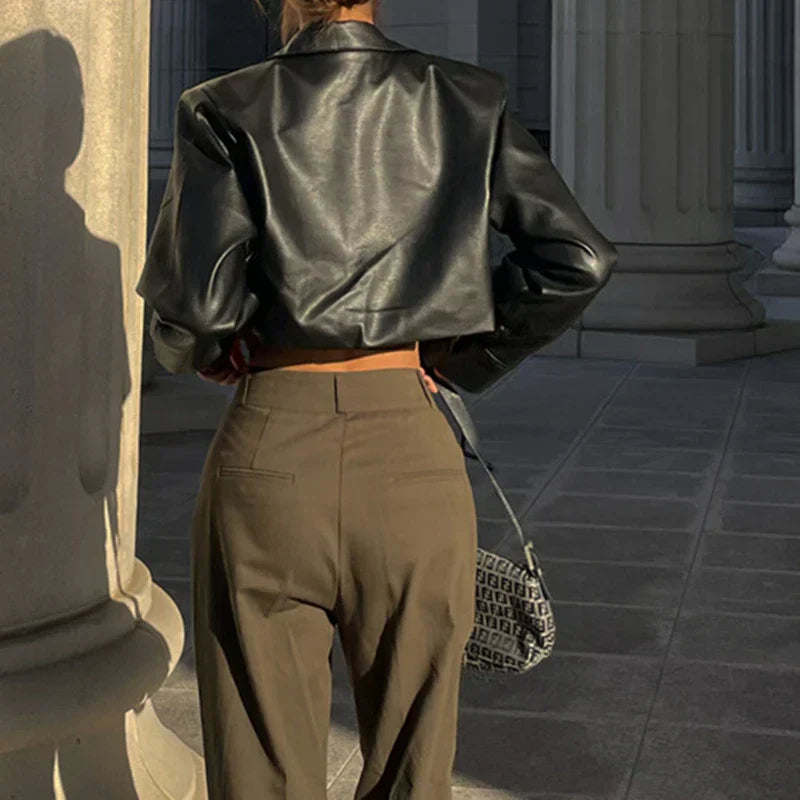 Élise™ | Elegante Kunstlederjacke