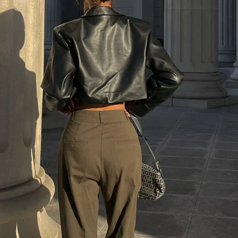 Élise™ | Elegante Kunstlederjacke