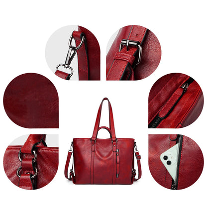 Signe™ | Leder-Schultertasche mit Großer Kapazität