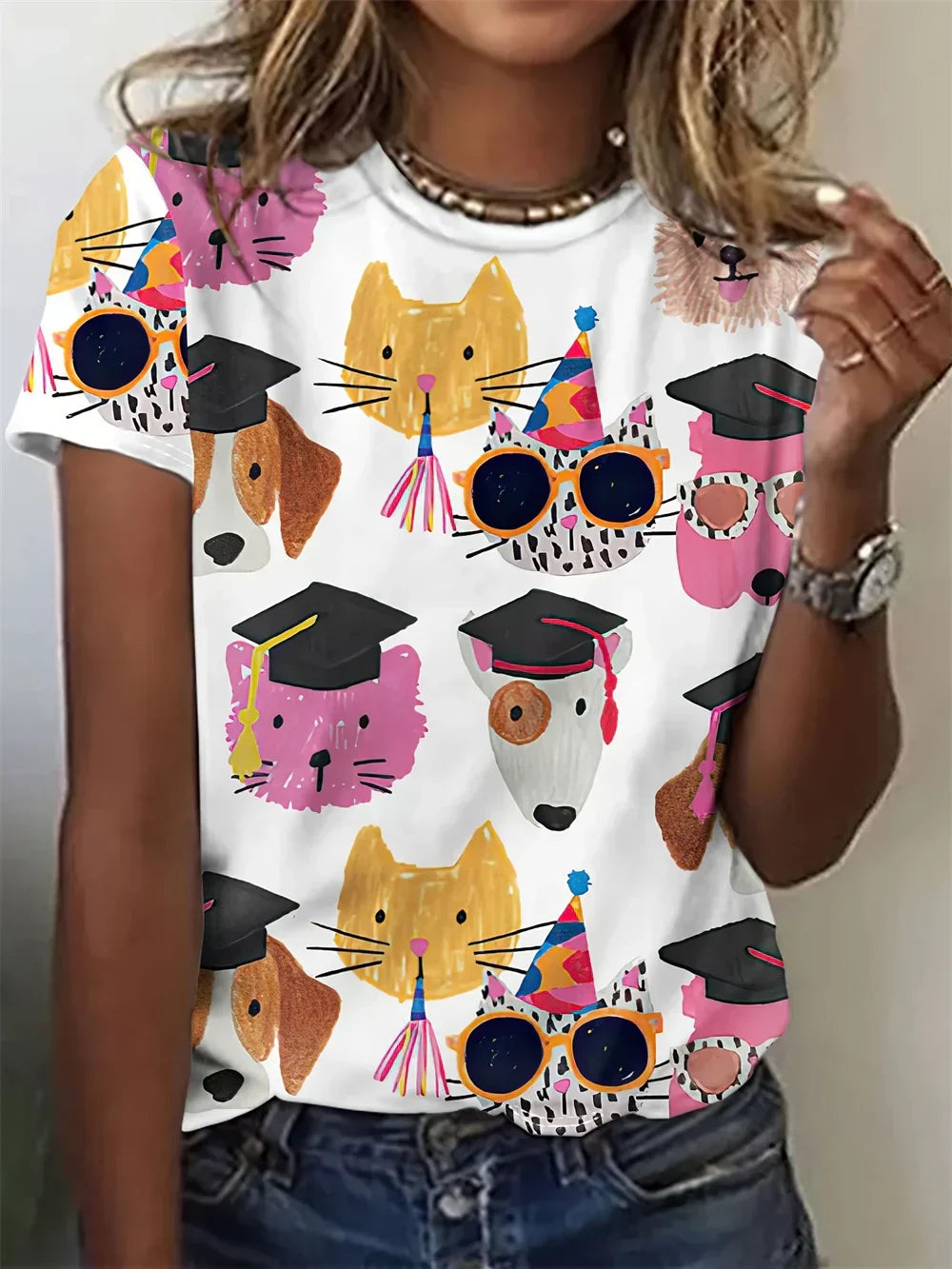 Avrille | Stijlvol T-shirt met hondenmotief