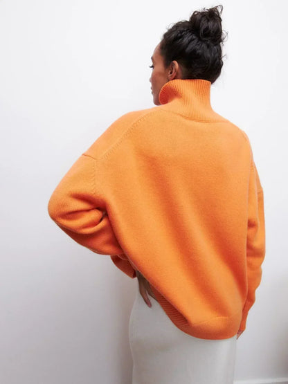 Eden - Oversized coltrui met rolkraag