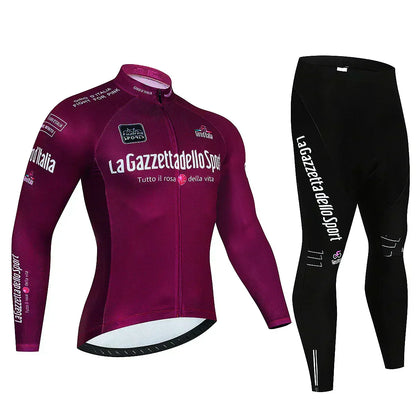 Giro d'Italia - Lange Mouwen Wielertrui Professionele Set