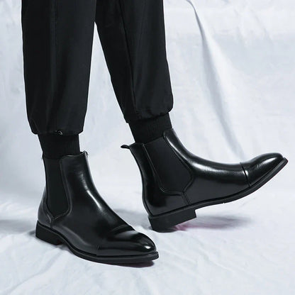 Damien | Leder Chelsea-Stiefel