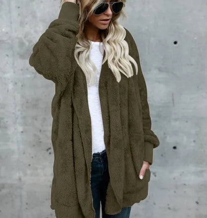 Cathy | Cardigan van dubbellaags fleece voor herfst en winter